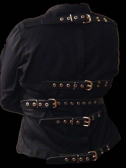 Leather strap straight Jacket